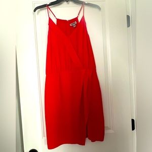 Bright red tulip dress